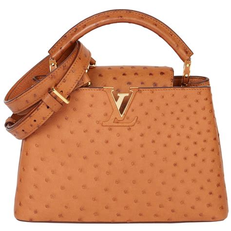 louis vuitton capucines ostrich|capucines leather handbags.